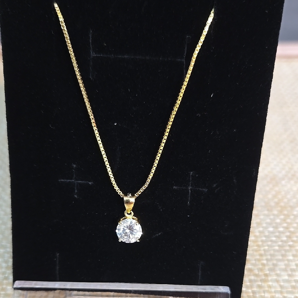 1 CT. MOISSANITE Elegant Gold Filled Necklace